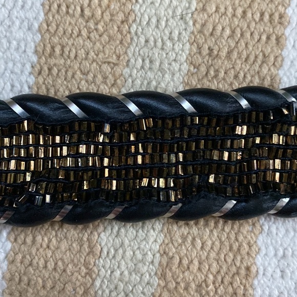 BB Simon belt with beads. Silver distressed hardware and beads. Good condition. - Picture 7 of 7